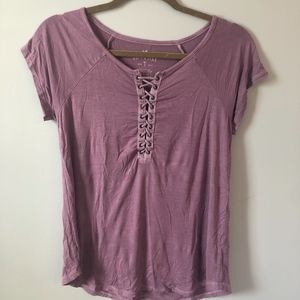 American Eagle lace up top